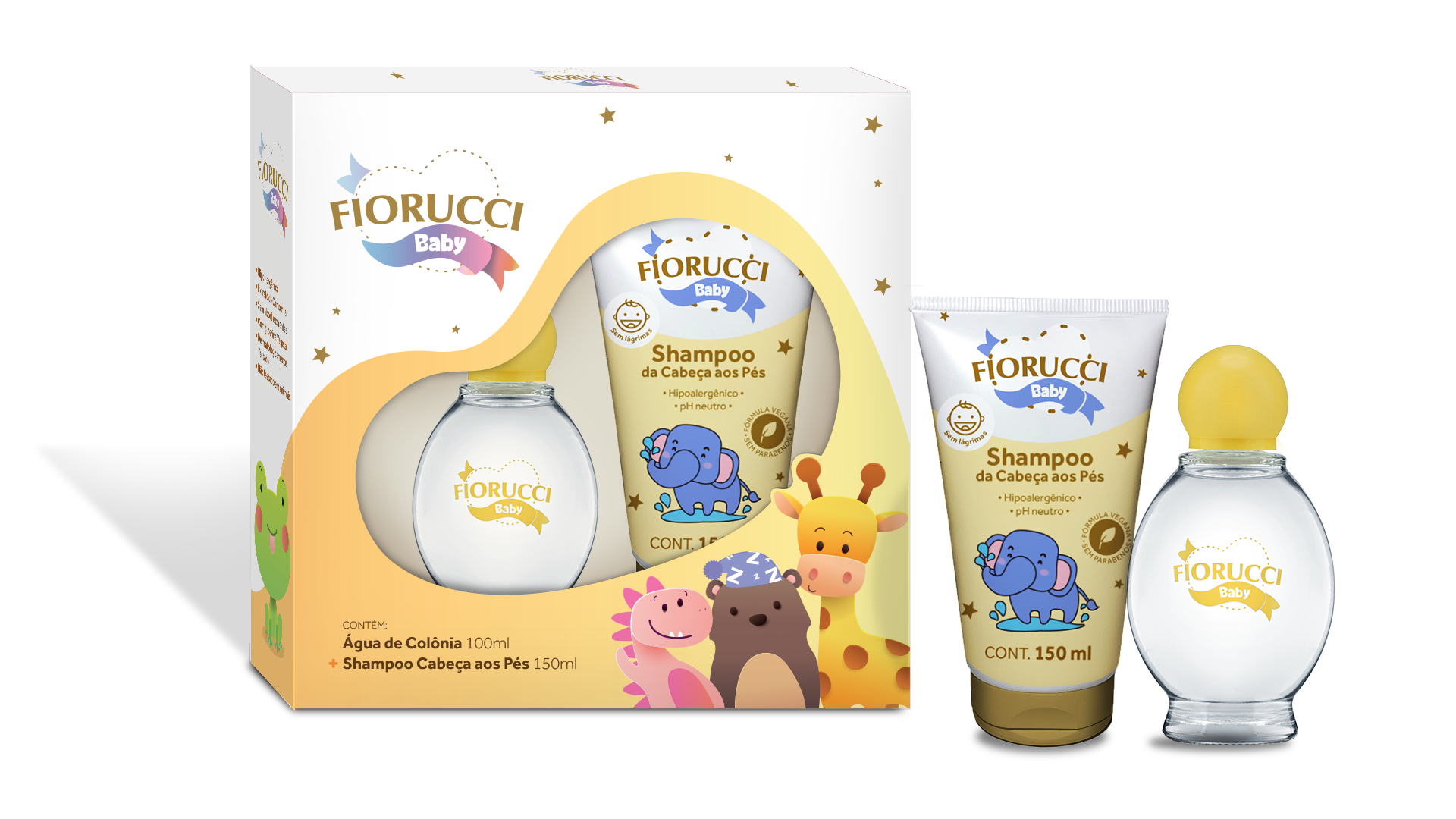 Fiorucci - Kit Baby - Água de Colônia + Shampoo da Cabeça aos Pés